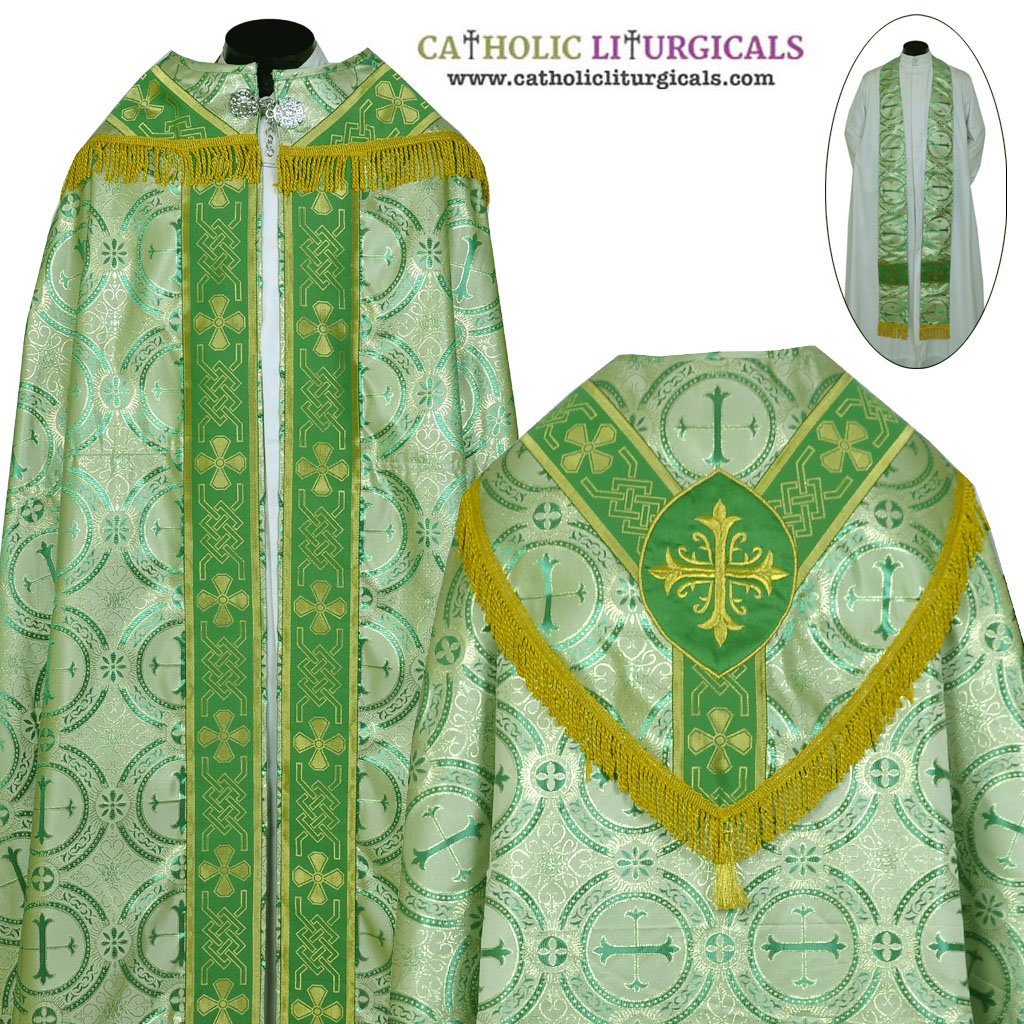Cope Vestment&nbsp;Green Cope & Stole Set