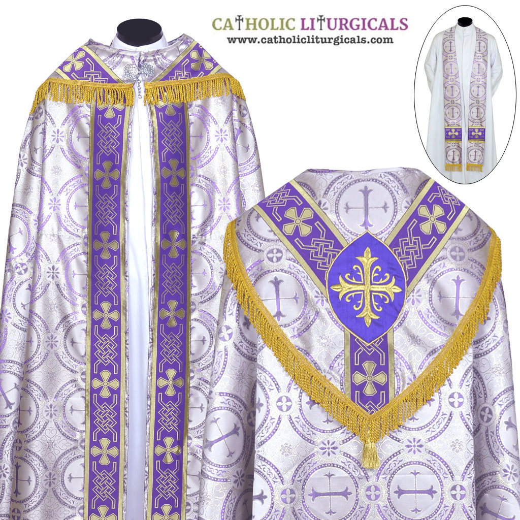 Cope Vestment&nbsp;Purple Cope & Stole Set