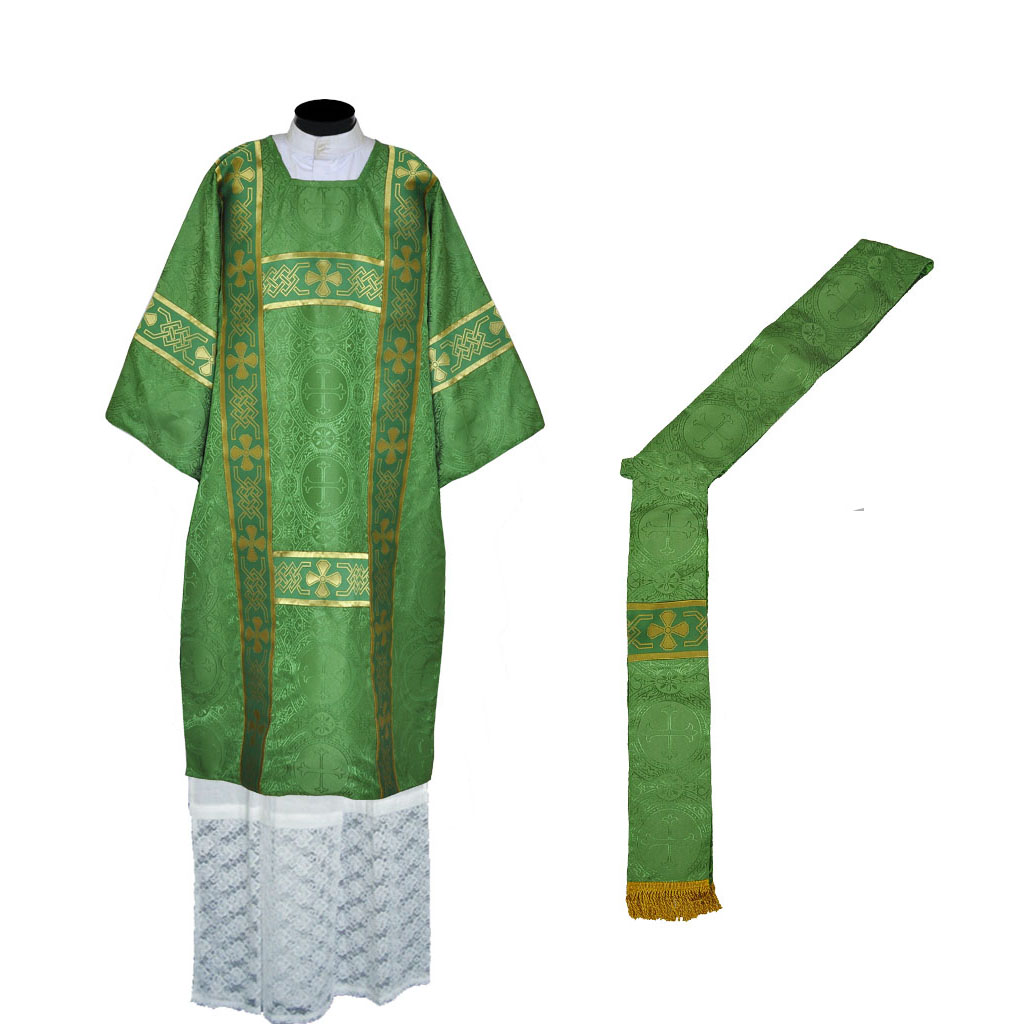 Deacon Dalmatics&nbsp;Green Deacon Dalmatic Vestment & Mass Set