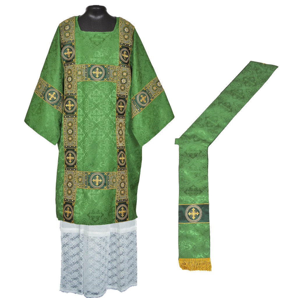 Deacon Dalmatics&nbsp;Green Deacon Dalmatic Vestment & Mass Set